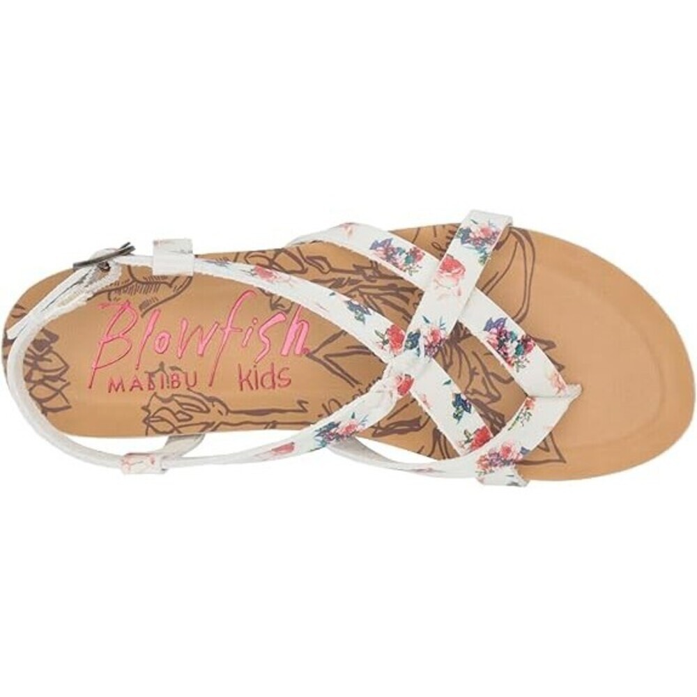 Blowfish Malibu Granola-B-T Sandal Kids 8 White Floral Adjustable Buckle RHS4267 - Picture 6 of 14